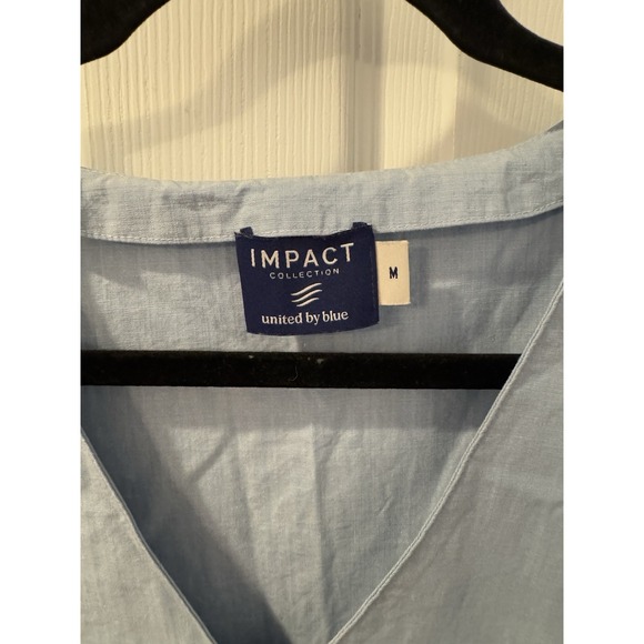 United by Blue‎ Impact Womens Dress Sz L Babydoll Organic Cotton Pockets Preppy - Picture 2 of 9